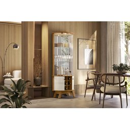 Cristaleira Adega Marina Naturale Off White - Madetec - 1