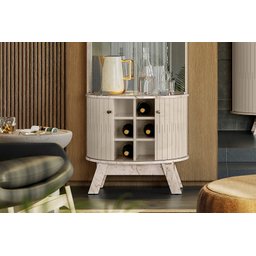 Cristaleira Adega Marina Naturale Off White - Madetec - 5