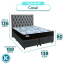 Ver imagem 3 de Kit Cabeceira + Cama Box + Colchão Casal Molas Ensacadas Life Gold Paropas