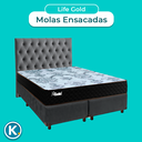 Ver imagem 4 de Kit Cabeceira + Cama Box + Colchão Casal Molas Ensacadas Life Gold Paropas