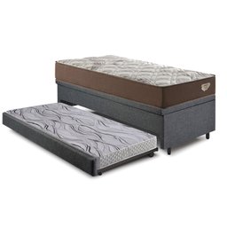 Bicama Box Baú com Linho Cinza 120x203 com Colchão Relax Adorabile Molas Ensacadas Ecoflex - 9