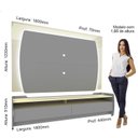 Ver imagem 3 de Rack com Painel para TV até 65 Polegadas 180cm com LED Sublime Gelius Móveis