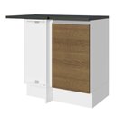 Ver imagem 1 de Balcão de Canto Armário de Cozinha 100% MDF 1 Porta Branco/Rustic Acordes Madesa