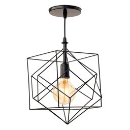 Pendente Aramado Poptem cubic preto - 1