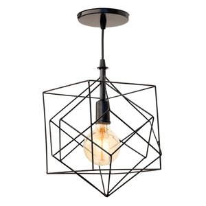 Pendente Aramado Poptem cubic preto