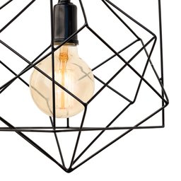 Pendente Aramado Poptem cubic preto - 2