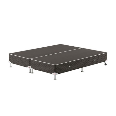 Base Box Bipartido King Spubio Incofal Marrom 198x198x40cm