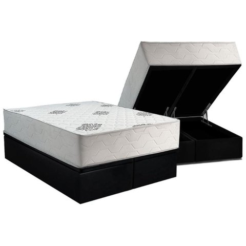 Cama Box Baú Queen + Colchão Anatômico Inovaflex Comfort Premium