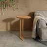 Mesa Auxiliar Lateral Orgânica Oval 100% MDF 60cm - 1