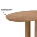 Ver imagem 3 de Mesa Auxiliar Lateral Orgânica Oval 100% MDF 60cm Marrom