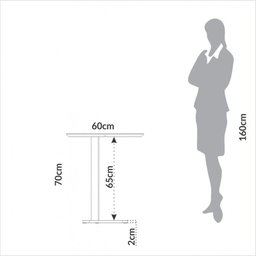 Mesa Auxiliar Lateral Orgânica Oval 100% MDF 60cm - 4