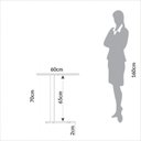Ver imagem 4 de Mesa Auxiliar Lateral Orgânica Oval 100% MDF 60cm Marrom