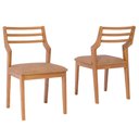 Ver imagem 1 de Conjunto 2 Cadeiras de Madeira para Sala de Jantar Damasco Cimol Madeira/kaki