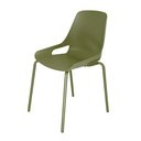 Ver imagem 1 de Cadeira Aproximação Interlocutor Fixa Beau Com 4 pés de Aço Tubular Verde Rhodes