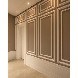 Rodameio Poliestireno 03cm Liso Branco 30003 Arquitech - 4