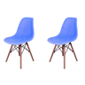 Kit 2 Cadeiras Charles Eames Eifell Furadinha Cor:azul Bebe - 1