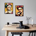 Ver imagem 1 de Kit 2 Quadros Cozinha Cantinho do Café Frida 24x18cm:madeira Preta