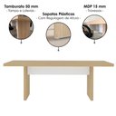 Ver imagem 5 de Mesa de Reuniao Escritorio 205x91 cm e Balcao 2 Portas 90 cm Carvalho Branco Artany