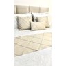 Peseira 240x50cm- Tecido Linho Off White cama Queen - 4