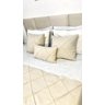Peseira 240x50cm- Tecido Linho Off White cama Queen - 5