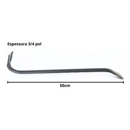 Pe de Cabra Artesanal Forjado 50cm X 18mm Dl - 4