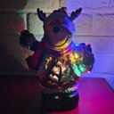 Ver imagem 2 de Rena Natal Led Musica Som Natalino Decoraçao Arvore Loja Vitrine Mesa Estante Recepçao Casa Shopping