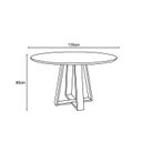 Ver imagem 3 de Conjunto Sala de Jantar Mesa Vitoria 1,35x1,35m com 6 Cadeiras Sarah Ype/off White/lux
