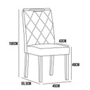 Ver imagem 4 de Conjunto Sala de Jantar Mesa Vitoria 1,35x1,35m com 6 Cadeiras Sarah Ype/off White/lux
