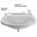 Ver mais imagens de Pia Lavatório Banheiro 8L + Torneira Branca + Sifão Universal Sanfonado + Fita Veda Rosca