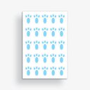 Ver imagem 2 de Kit Adesivos Patinhas de Coelho Páscoa Azul 3,2x4,5 100 Unidades