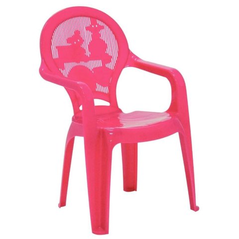 Jogo 12 Cadeiras Tramontina Catty Rosa 38x36x56cm Infantil