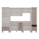 Ver imagem 4 de Cozinha Completa Modulada 6 Peças 100% MDF Iluminata Cinza/Branco/Fendi