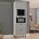 Ver imagem 6 de Cozinha Completa Modulada 6 Peças 100% MDF Iluminata Cinza/Branco/Fendi