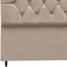 Cabeceira Cama Box Estofada Solteiro 90cm Geovana Suede Bege - 5