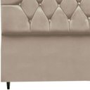 Ver imagem 5 de Cabeceira Cama Box Estofada Solteiro 90cm Geovana Suede Bege
