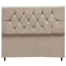 Cabeceira Cama Box Estofada Solteiro 90cm Geovana Suede Bege - 1