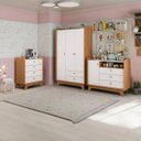 Ver imagem 1 de Conjunto Quarto Infantil 3 Peças Guarda Roupa e 2 Cômodas Kappesberg