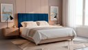 Ver imagem 2 de Cabeceira Estofada Moderna e Elegante para Cama de Casal 140 Carla Linho