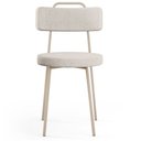 Ver imagem 6 de Kit 02 Cadeiras Decorativas Estofada Sala Jantar Barcelona Arena L02 Linho Cru - Lyam