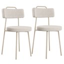 Ver imagem 1 de Kit 02 Cadeiras Decorativas Estofada Sala Jantar Barcelona Arena L02 Linho Cru - Lyam