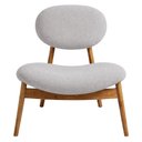 Ver imagem 6 de Poltrona Decorativa Yves Base Madeira Castanho Cinza Claro - Nexta Casa