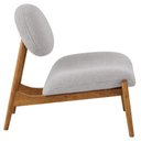Ver imagem 7 de Poltrona Decorativa Yves Base Madeira Castanho Cinza Claro - Nexta Casa