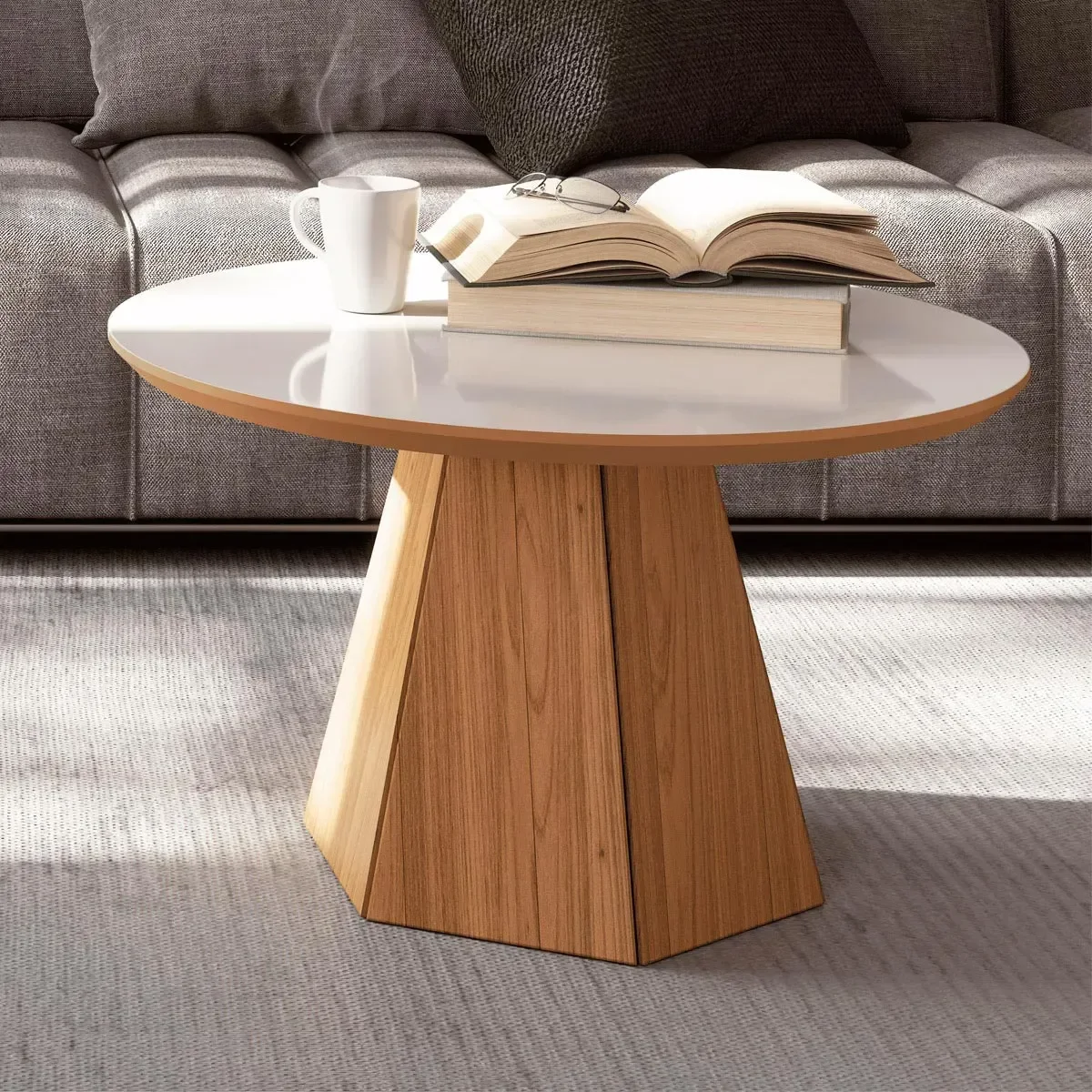 Mesa de Centro Hexagonal 70cm 100% MDF