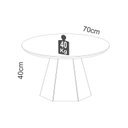 Ver imagem 3 de Mesa de Centro Hexagonal 100% MDF 70cm Marrom