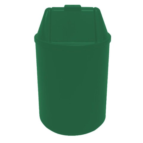 Cesto de Plástico 29cm com Tampa Verde - EB9VD - Jsn