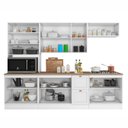 Ver imagem 5 de Cozinha Completa Modulada 12 Portas 2 Gavetas 1 Nicho para Forno Poliman Móveis Branco