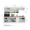 Ver imagem 3 de Cozinha Completa Modulada 12 Portas 2 Gavetas 1 Nicho para Forno Poliman Móveis Branco