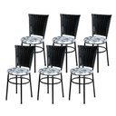 Ver imagem 1 de 6 Cadeiras para Mesa Preta Hawai Preto Assento Floral Cor:floral Branco
