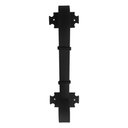 Ver imagem 3 de Puxador Ergonômico Rústico "S" Barra Reta Artesanal Libertas Rosas Artesanato Puxador de Porta Preto
