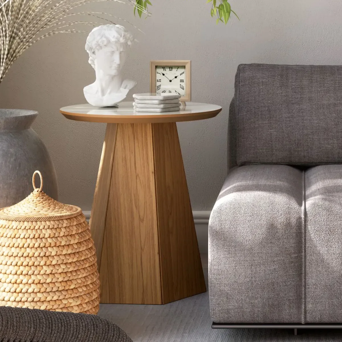 Ver imagem 1 de Mesa Lateral 50cm Base Hexagonal 94036000